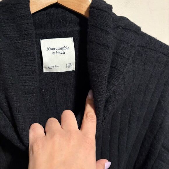 Abercrombie & Fitch Easy Fitting Turtleneck Sweater Dress Black- Size XS - Picture 8 of 10
